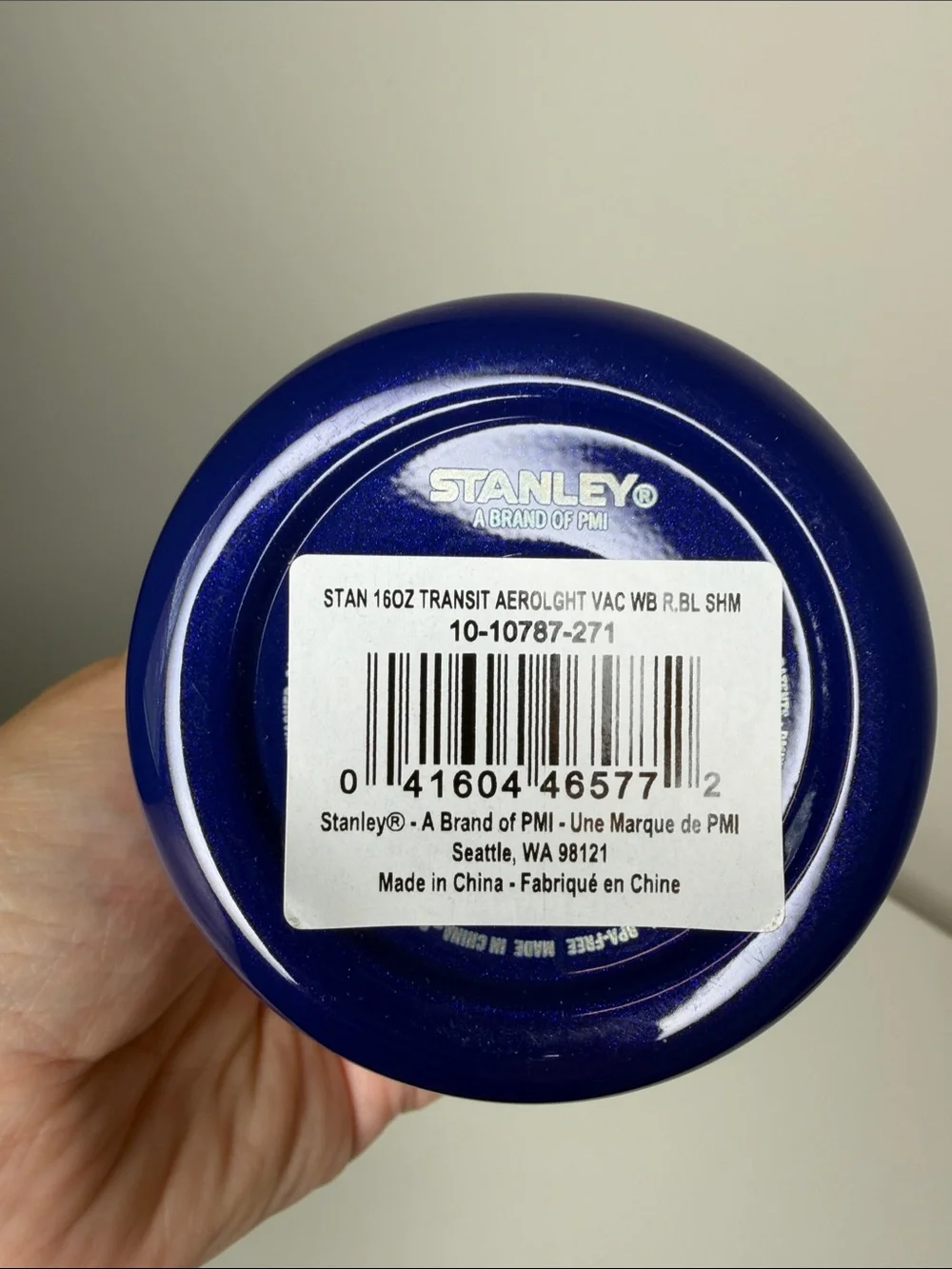 Stanley Blue Travel Bottle with Orange Logo - Picture 2 of 3
